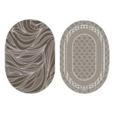 Ковер Циновка 0,8*1,5м ТПЕ резина, овал, микс