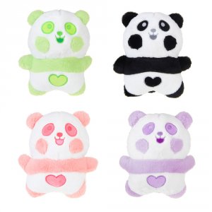 Игрушка мягкая в виде животных Пандочка, полиэстер, 19см, 4 цвета